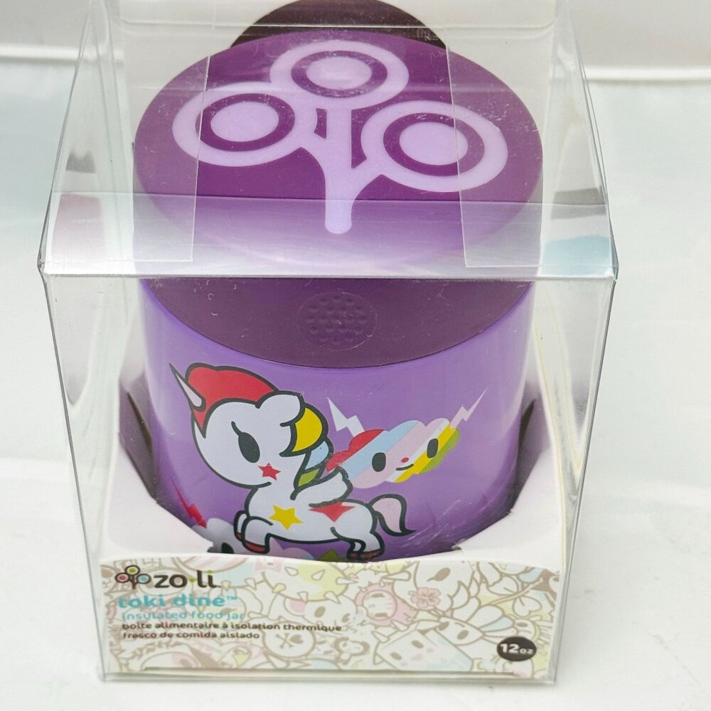 Tokidoki x Zoli Toki Dine Insulated Food Jar 12oz Purple Unicorn BPA-Free - Picture 4 of 6